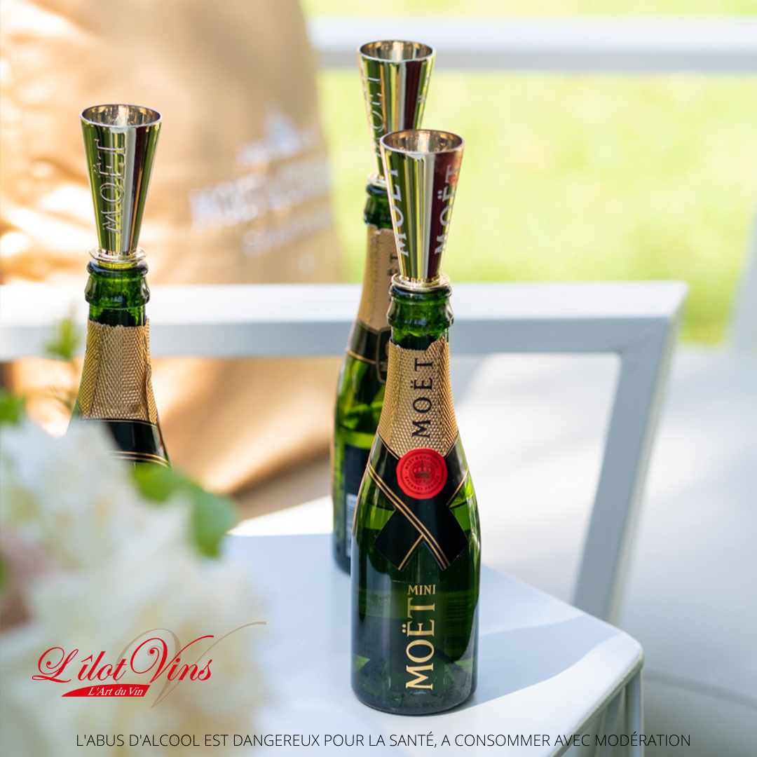 Coffret de 6 Mini Bouteilles de Champagne Moët & Chandon avec