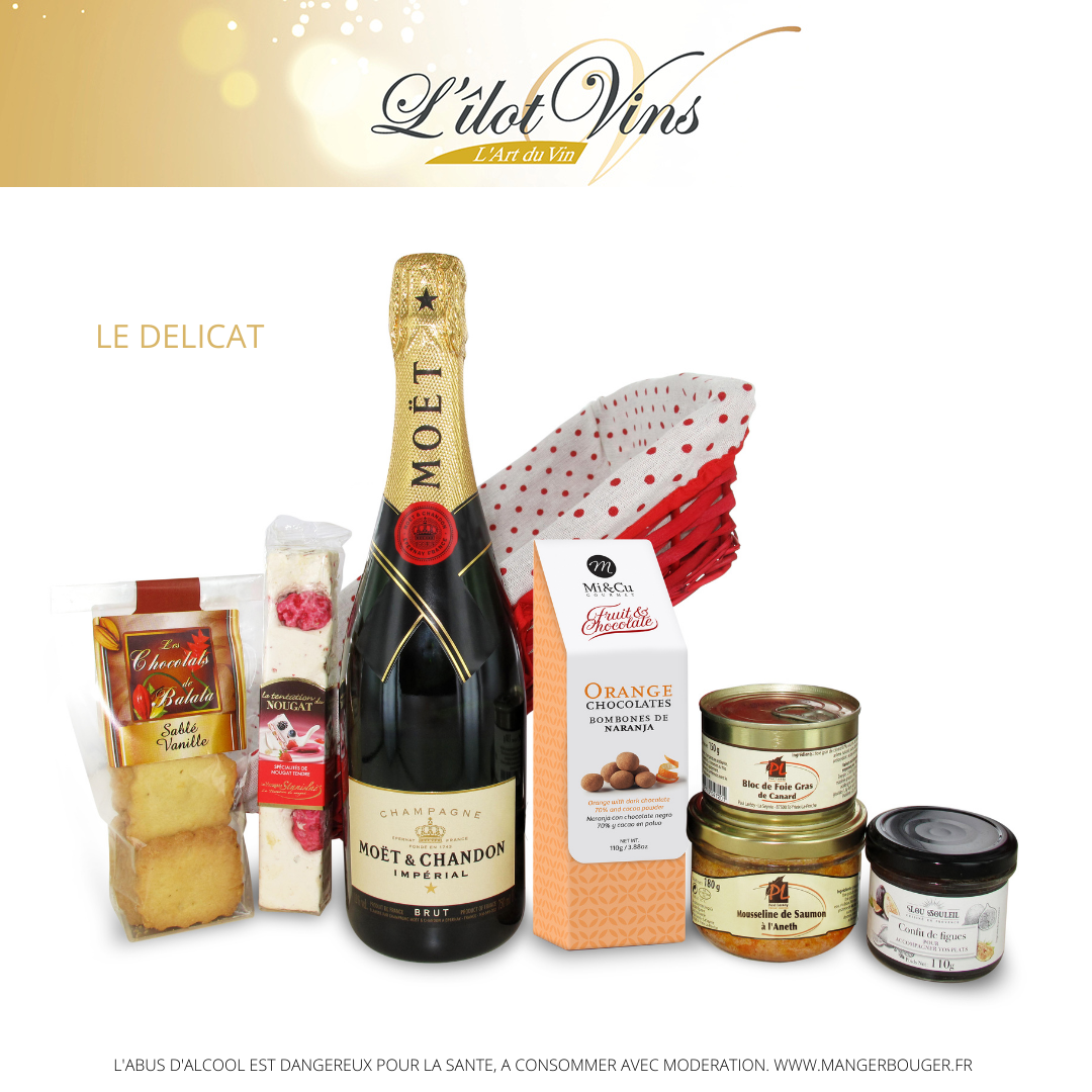 Coffret Cadeau Champagne 1 bouteille + 2 verres - épicerie blanot