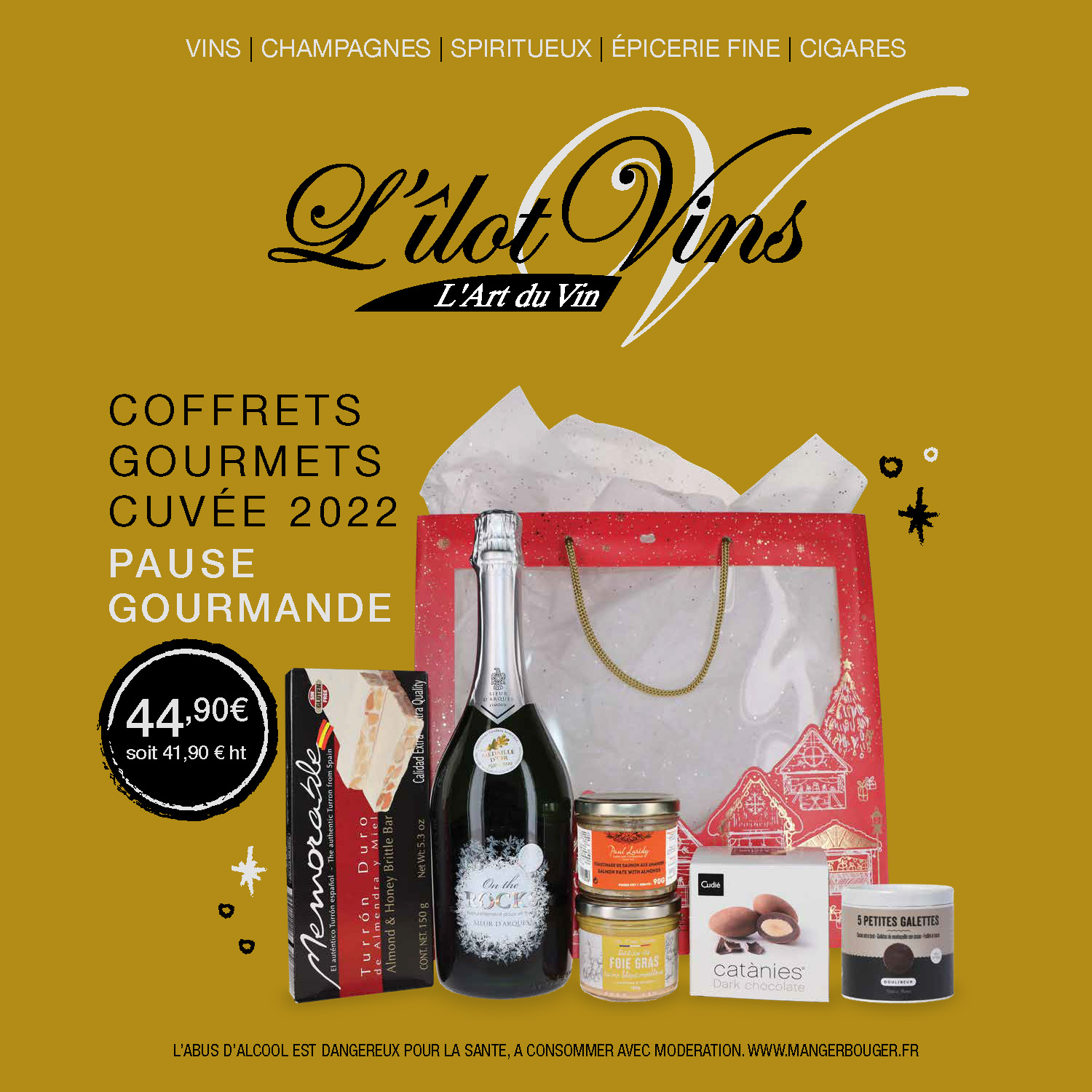 Coffret Cadeau Champagne  Noël L'îlot Vins Martinique