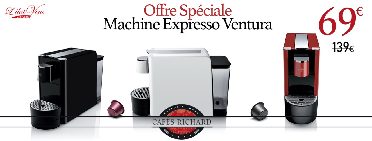 Machine Ventura rouge pour Capsules Premium Cafés Richard