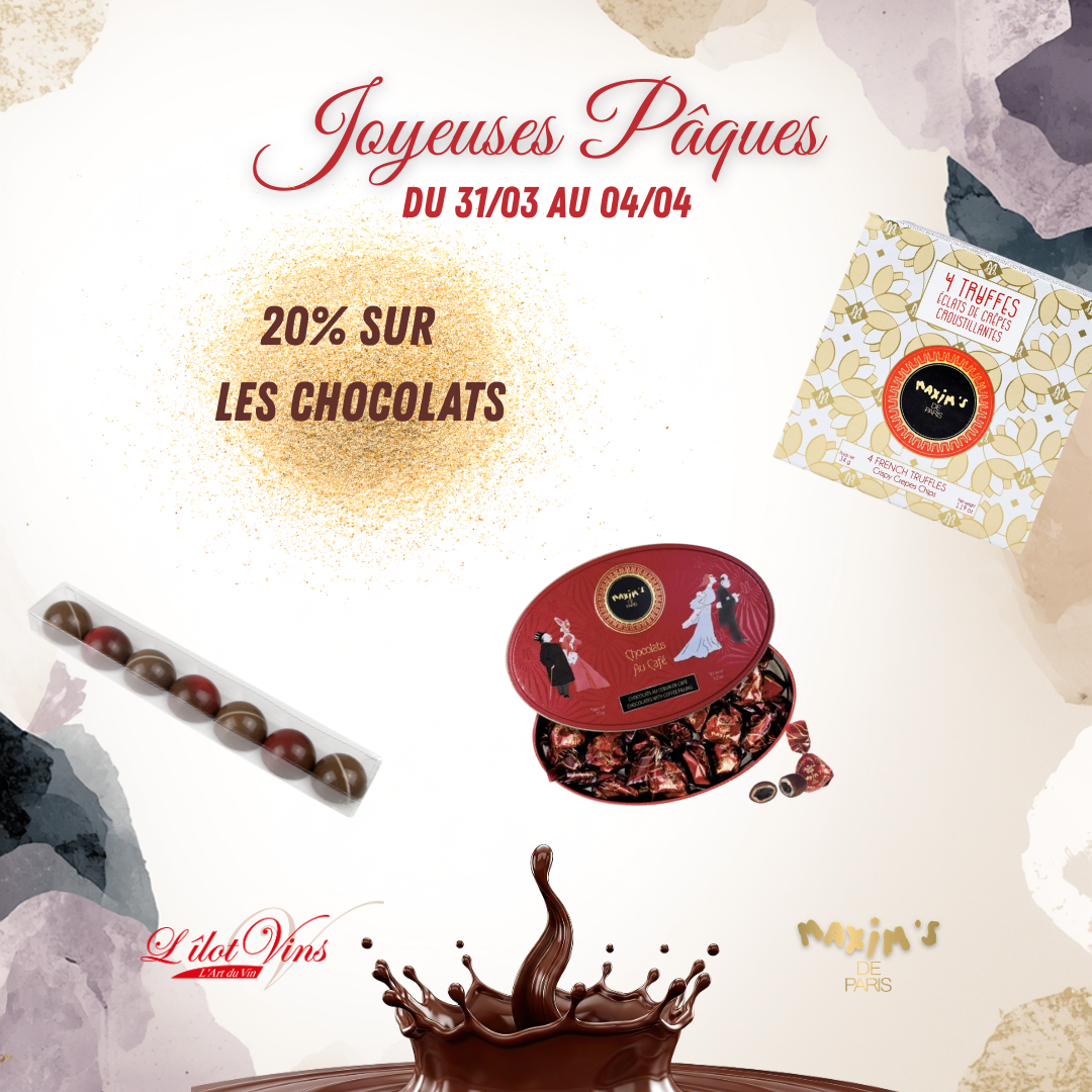 Offre de Pâques L'îlot Vins : -20% sur les chocolats