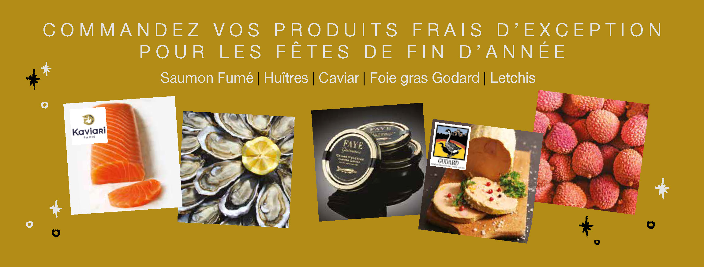 Coffret de luxe : Caviar, Foie Gras, Champagne - Origine France 